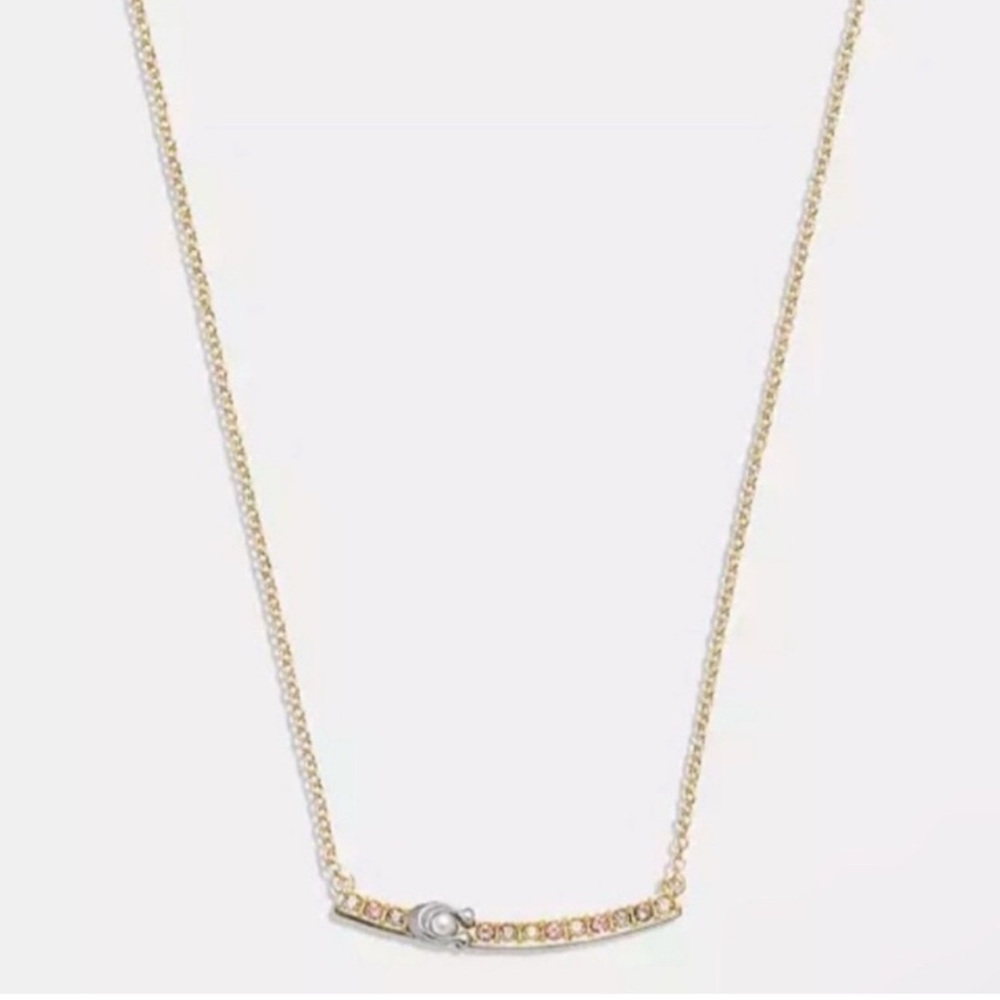 Coach Gold and Silver Necklace with Yellow Accents - Picture 3 of 3